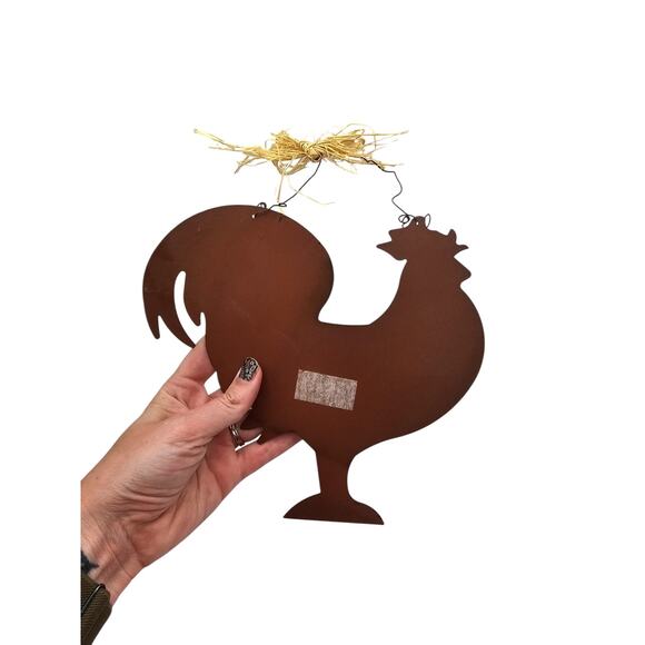 Farmhouse Decor Rooster Not a Morning Person Funny Metal Sign - Picture 2 of 3